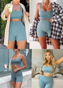 img 1 attached to Ultimate Fitness Fashion: Women's Workout Outfit Leggings Jumpsuit Rompers