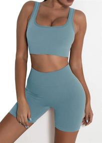 img 3 attached to Ultimate Fitness Fashion: Women's Workout Outfit Leggings Jumpsuit Rompers