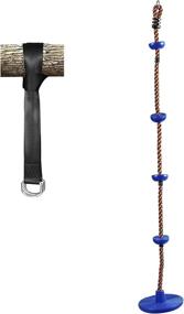 img 3 attached to 🌳 REDCAMP Climbing Rope Swings for Trees: Heavy Duty Plastic Disc Swing Seat for Thrilling Fun - Blue