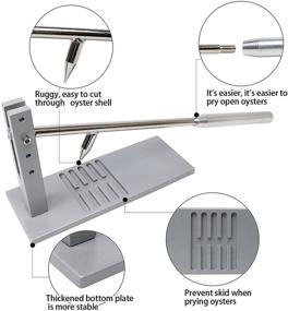 img 2 attached to 🍴 Улучшенный набор инструментов из нержавеющей стали для вскрытия устриц в отелях, домах и в качестве подарка - открывалка для устриц, нож для устриц из нержавеющей стали.