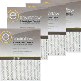 img 1 attached to Enviroflow 16x25x1 (15.75 x 24.75) Pollen and Dust Control Filters - 4 Pack