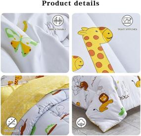 img 3 attached to 🐑 FlySheep Twin Size Bed in a Bag - 6 Piece Comforter Set with Cute Animal Prints - Soft Microfiber Bedding Set for Kids (Includes 1 Comforter, 1 Flat Sheet, 1 Fitted Sheet, 2 Pillow Shams, and 1 Pillowcase)