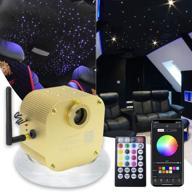 🌟 amki16w bluetooth twinkle fiber optic star ceiling lights lamp kit, led rgbw engine driver with app/remote control (550pcs x 0.03in x 13.1ft) логотип