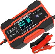 🔋 smart 10-amp car battery charger: fully automatic 12v and 24v trickle charger with temperature compensation for car, truck, motorcycle, lawn mower, boat, and marine lead acid batteries logo