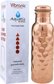 img 4 attached to 🧲 Copper Water Bottle - 34oz Diamond Hammered, Leak-Proof Ayurvedic Vessel: Unlock the Natural Health Benefits for Sports, Fitness, and Yoga