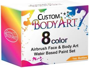 img 1 attached to 🎨 8 Color Primary Water-Based Face-Body Paint Set by Custom Body Art - 1-oz, Ideal for Airbrushing