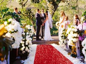 img 1 attached to 🎉 Add Glamour to Your Ceremony with ShinyBeauty Carpet Aisle Runner in Red - 36InchX15FT