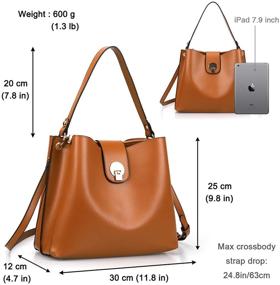 img 1 attached to AFKOMST Shoulder Handbags Detachable Crossbody