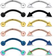 hoeudjo eyebrow surgical barbell piercing logo