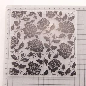 img 2 attached to 🌺 Flower Leaves Plastic Template Embossing Folders for Scrapbooking Card Making Christmas - 5.3x5.3 Inches