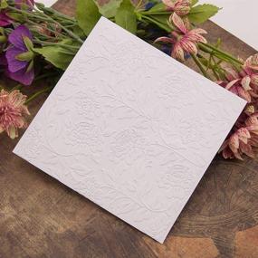 img 1 attached to 🌺 Flower Leaves Plastic Template Embossing Folders for Scrapbooking Card Making Christmas - 5.3x5.3 Inches