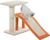 aeromark armarkat x2101 premium two-level cat tree - beige/orange logo