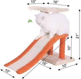 img 3 attached to Aeromark Armarkat X2101 Premium Two-Level Cat Tree - Beige/Orange