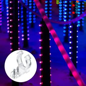 img 2 attached to 🔌 150 Pcs 1/2 Inch LED Rope Light Clips with 300 Pcs Screws - Clear PVC Mounting Clips for Wall Mount LED Lights - Ideal for Family Parties, Wedding Ceremonies, and More