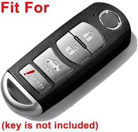 img 3 attached to Набор из 2-х чехлов Alegender Full Silicone Smart Key Fob Cover Case Protectors для 2017 🔑 2018 Mazda CX-5 CX-7 CX-9 MX-5 Miata Mazda 3 6 Smart Key Remote с 4 кнопками.