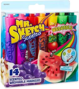 img 1 attached to 🖍️ Review: Mr. Sketch 1924061 Washable Scented Markers – Chisel Tip, Assorted Colors – 14-Count