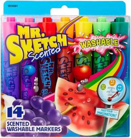 img 4 attached to 🖍️ Review: Mr. Sketch 1924061 Washable Scented Markers – Chisel Tip, Assorted Colors – 14-Count