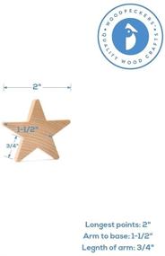 img 3 attached to Wood Star Cutouts 2x1/4 inch, Pack of 25 Wooden Stars for Crafts, Christmas & July 4th Ideas