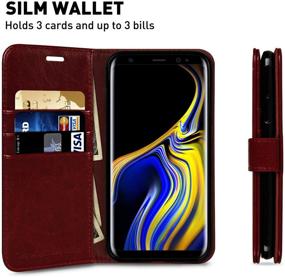 img 2 attached to 📱 Monasay Galaxy Note 9 Wallet Case - 6.4 inch Flip Folio Leather Cell Phone Cover with Credit Card Holder and Screen Protector