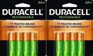 аккумуляторы duracell rechargeable aa nimh, mignon/hr6/dc1500, 2450 мач, 8 штук. логотип