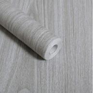 🔖 self adhesive gray wood grain contact paper shelf liner - ideal for kitchen cabinets, shelves, drawers, doors - 17.7" x 78" sticker logo