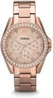 fossil womens riley quartz из нержавеющей стали логотип