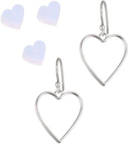 img 3 attached to 🌸 Versatile 60 Pcs Heart Open Bezels with Earring Hooks and Backs for UV Resin Earrings & Pressed Flower Frames