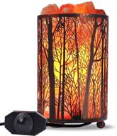 🌿 himalayan salt lamp, natural night light with dimmer switch - forest design metal basket (4.1 x 6.5", 4.4-5lbs) - includes 25watt bulbs & etl cord - 1 pack логотип