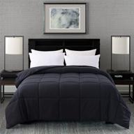 🛏️ cozybay king size comforter black: lightweight duvet insert with corner tabs, down alternative bed comforter (102×90 inch) logo