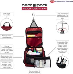 img 3 attached to 🧳 Streamlined Medium Hanging Toiletry Detachable Kit - Perfect for Travel Compliant Accessories