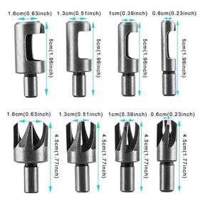 img 3 attached to Tapered 🪚 Straight Woodworking Countersink Cutter