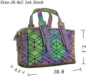 img 3 attached to 👜 Stylish Geometric Crossbody Messenger Holographic Colorful1 Women's Handbags & Wallets - Trendy and Functional!