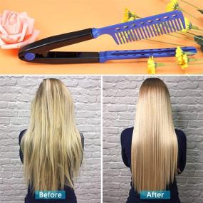 img 1 attached to Выпрямитель волос для укладки волос Straightening Hairdressing Straightener V-образной формы