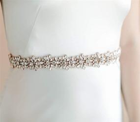 img 2 attached to 💎 SWEETV Rhinestone Wedding Applique for Bridesmaids - Women's Belt Accessories