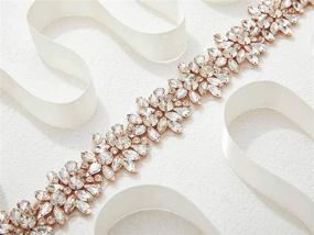img 1 attached to 💎 SWEETV Rhinestone Wedding Applique for Bridesmaids - Women's Belt Accessories