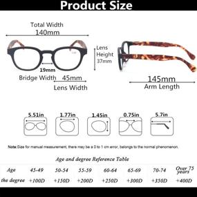 img 3 attached to 👓 Stylish 5 Pack Reading Glasses: Unisex Fashion Spring Hinge with Pattern Design Readers