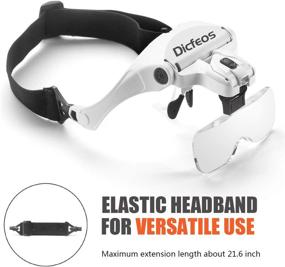 img 3 attached to 🔍 Dicfeos Headband Magnifier with LED Light: Enhance Close Work with 5 Clear Magnifying Lenses