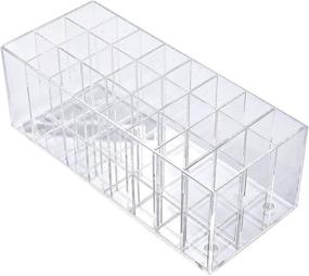 img 2 attached to 💄 LureMe Lip Gloss Organizer | Clear Acrylic Makeup Display Case with 24 Spaces (CB000003)