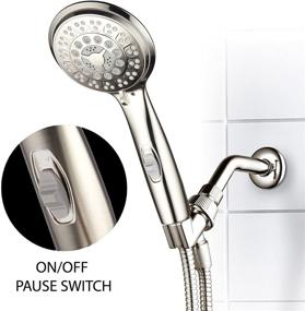 img 3 attached to 🚿 Enhance Your Shower Experience with HotelSpa 9-Setting Luxury Brushed Nickel Hand Shower: Featuring Patented On/Off Pause Switch