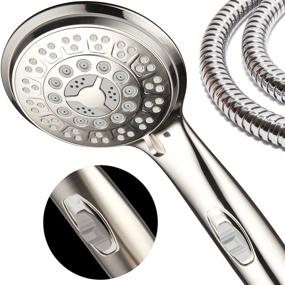 img 4 attached to 🚿 Enhance Your Shower Experience with HotelSpa 9-Setting Luxury Brushed Nickel Hand Shower: Featuring Patented On/Off Pause Switch