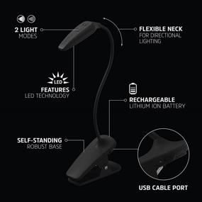 img 3 attached to 🔦 Energizer Clip on Light - Rechargeable LED Reading Book Light for Desk, Headboard, Computers - Adjustable Light Modes & Night Light Clip - with USB Cable Included