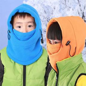 img 2 attached to HomDSim Child Ski Hat Winter Full Face Neck Mask Cap Thermal Balaclava - Keep Kids Warm on the Slopes