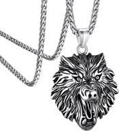 🐺 bestyle howling wolf necklace: exquisite handmade stainless steel/gold/black pendant for men boys - norse viking jewelry, perfect for wolf lovers, with punk wolf spirit inspiration logo