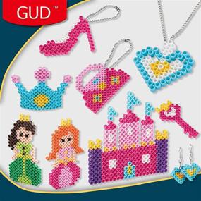 img 2 attached to Kids DIY Water Fuse Non Iron Super Beads: Fun Crafts Toy Set for Girls! Perfect Indoor Activity Project and Birthday Gift for Little Princess. Ages 4-9 Perler Beads Kit.
