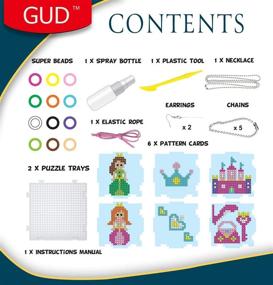 img 3 attached to Kids DIY Water Fuse Non Iron Super Beads: Fun Crafts Toy Set for Girls! Perfect Indoor Activity Project and Birthday Gift for Little Princess. Ages 4-9 Perler Beads Kit.