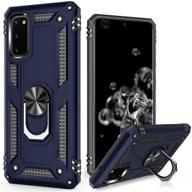 📱 lumarke samsung s20 case: military grade heavy duty cover with magnetic kickstand & car mount compatibility – blue logo