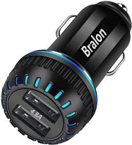 img 4 attached to Bralon USB Car Charger: 24W/4.8A 2 USB Fast Charger for Phone 12/12 Pro(Max)/12 Mini/11/11 Pro/XS/Xr/X/8 7 6 S Plus,G-alaxy Note S10 S9 S8 S7,Pad and More