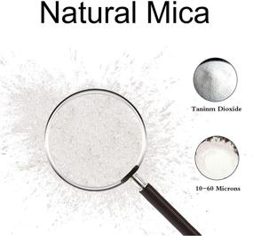 img 2 attached to Aslanka Diamond White Mica Powder, 50g Epoxy Resin Dye for Cosmetics and Crafts - Soap, Bath Bombs, Slime, Nails, Painting, and More!
