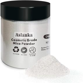 img 4 attached to Aslanka Diamond White Mica Powder, 50g Epoxy Resin Dye for Cosmetics and Crafts - Soap, Bath Bombs, Slime, Nails, Painting, and More!