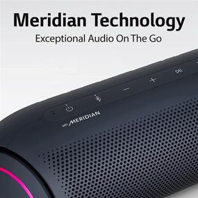 img 3 attached to 🔊 LG XBOOM Speaker PL7 Portable Wireless Bluetooth, Dual Action Bass, Sound by Meridian, Water-Resistant, Sound Boost EQ, 24 Hour Battery Life - Black, Enhanced SEO
